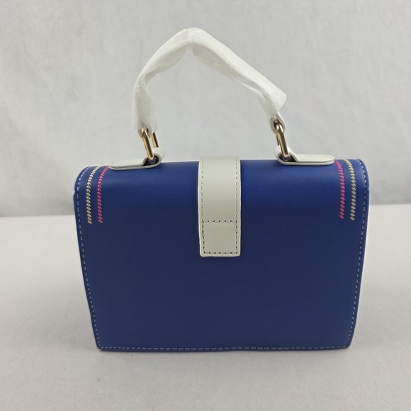 NWT Blue and White Women's Crossbody Handbag Multiple Compartments - Picture 8 of 11